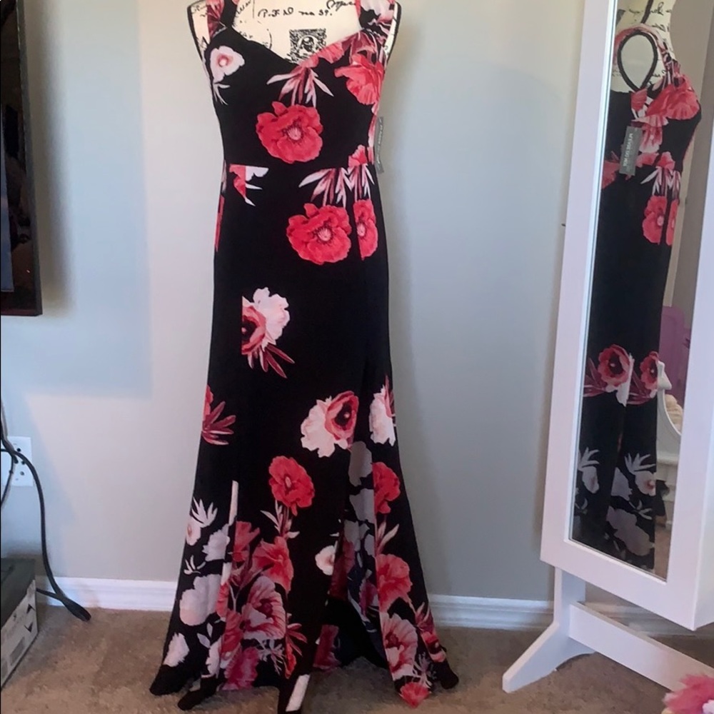 Floral maxi with side slit